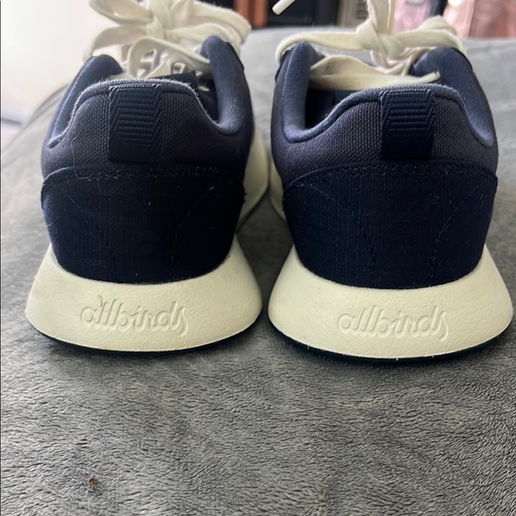 Allbirds Couriers Blue and White Sneakers with Soft Upper and White Soles - Picture 3 of 7